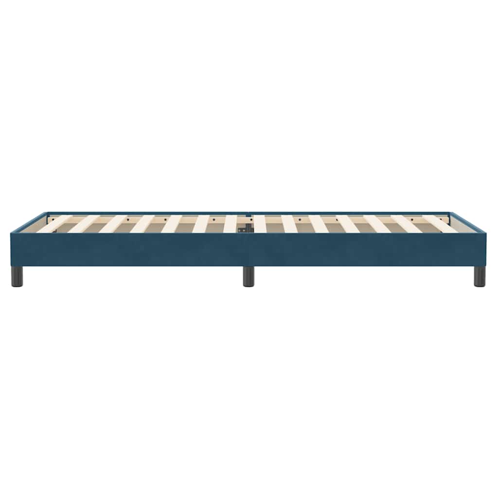 vidaXL Łóżko typu Box Spring bez materaca Ciemnoniebieskie 90x220 cm