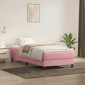 vidaXL Łóżko Box Spring bez materaca Różowe 90x220 cm Aksamit