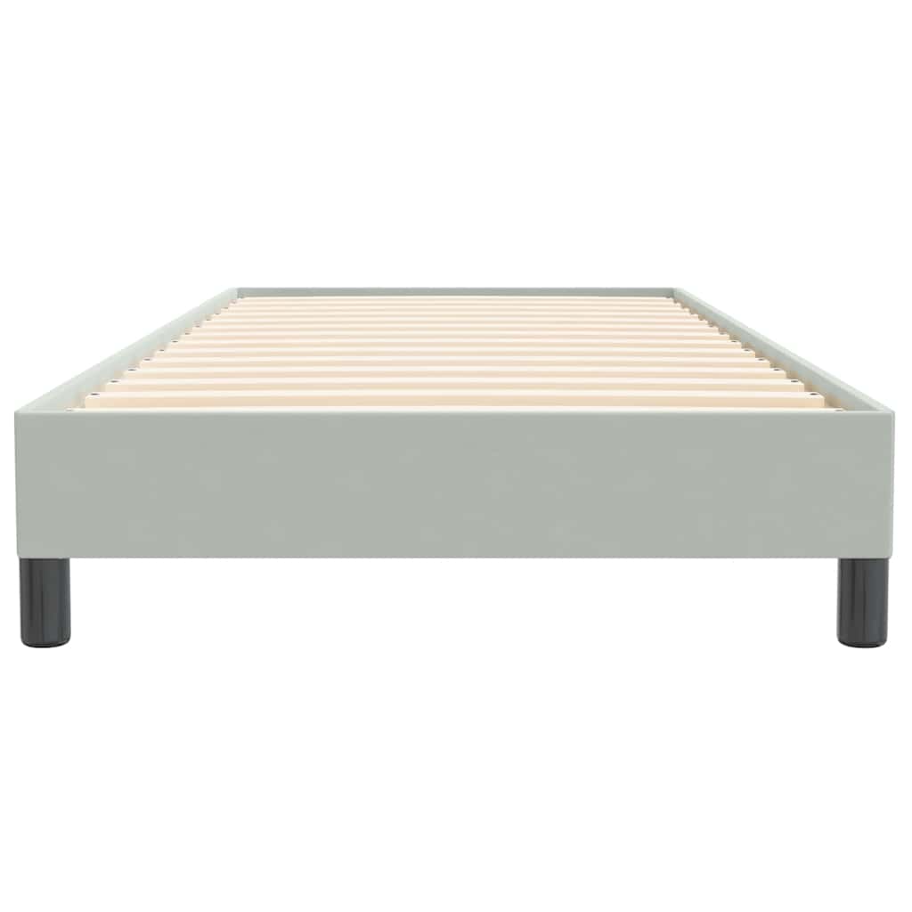 vidaXL Łóżko Box Spring bez materaca Jasnoszary 100x220 cm Aksamit