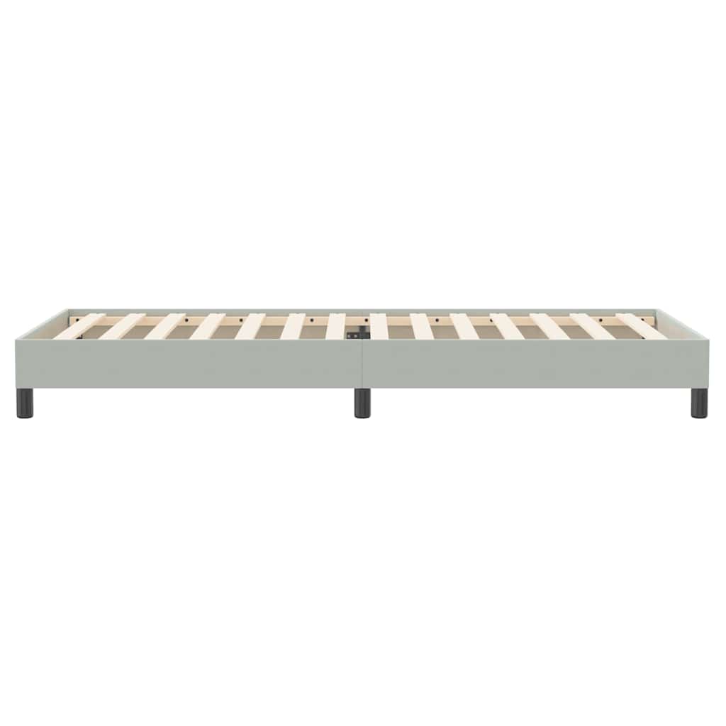 vidaXL Łóżko Box Spring bez materaca Jasnoszary 100x220 cm Aksamit