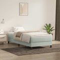 vidaXL Łóżko Box Spring bez materaca Jasnoszary 100x220 cm Aksamit