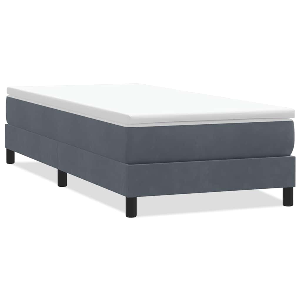 vidaXL Łóżko typu Box Spring bez materaca Ciemnoszary 100x220 cm
