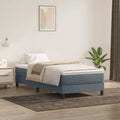 vidaXL Łóżko typu Box Spring bez materaca Ciemnoszary 100x220 cm
