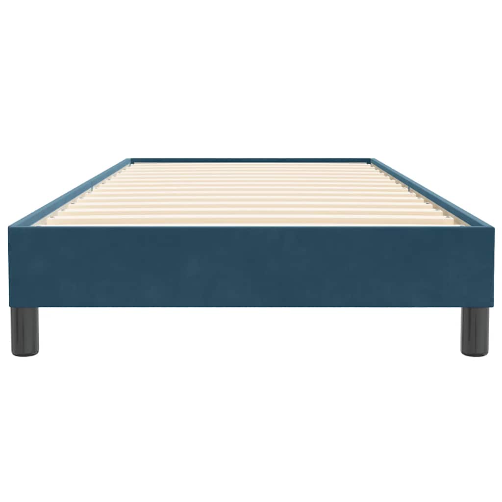 vidaXL Łóżko typu Box Spring bez materaca Ciemnoniebieskie 100x220 cm