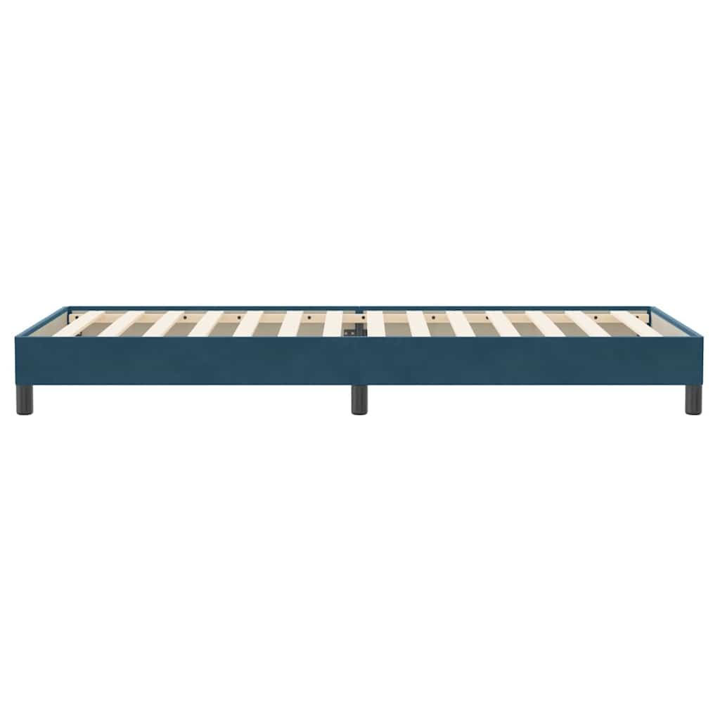 vidaXL Łóżko typu Box Spring bez materaca Ciemnoniebieskie 100x220 cm