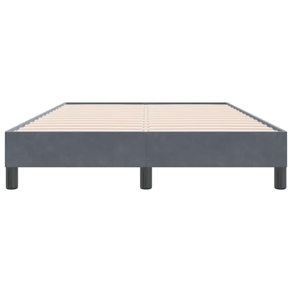 vidaXL Łóżko typu Box Spring bez materaca Ciemnoszary 120x220 cm