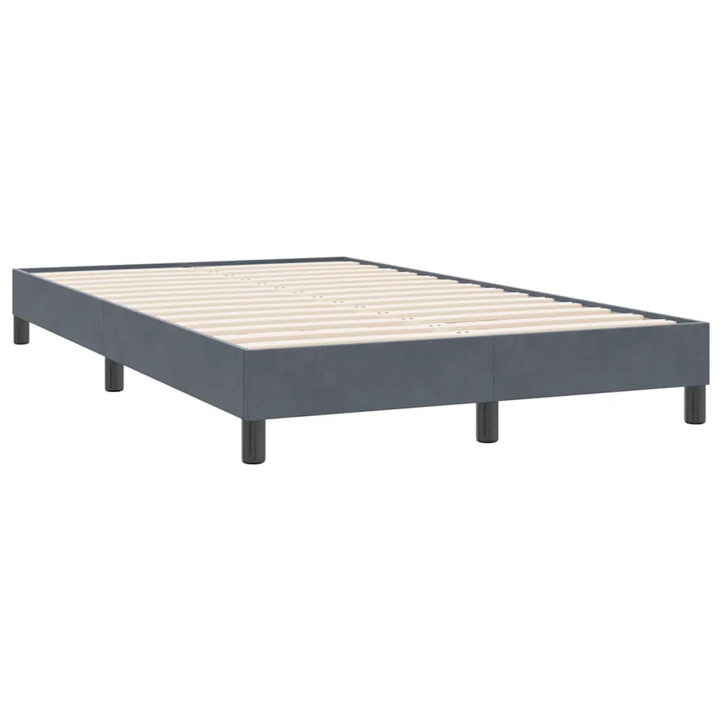 vidaXL Łóżko typu Box Spring bez materaca Ciemnoszary 120x220 cm