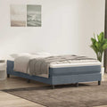 vidaXL Łóżko typu Box Spring bez materaca Ciemnoszary 120x220 cm
