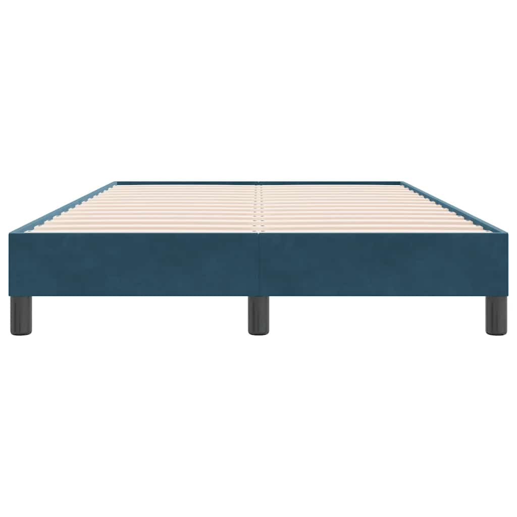 vidaXL Łóżko typu Box Spring bez materaca Ciemnoniebieskie 120x220 cm