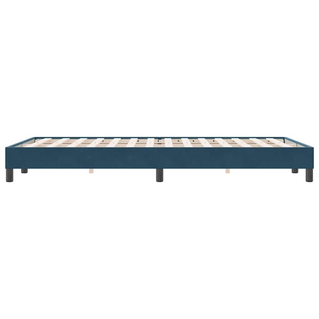 vidaXL Łóżko typu Box Spring bez materaca Ciemnoniebieskie 120x220 cm