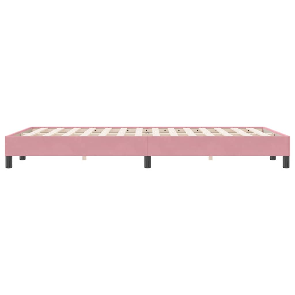 vidaXL Łóżko typu Box Spring bez materaca Różowe 120x220 cm Aksamit