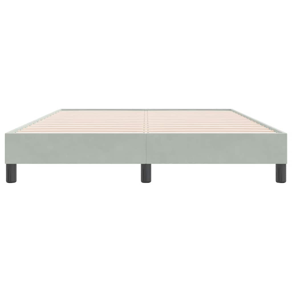 vidaXL Łóżko Box Spring bez materaca Jasnoszary 140x220 cm Aksamit
