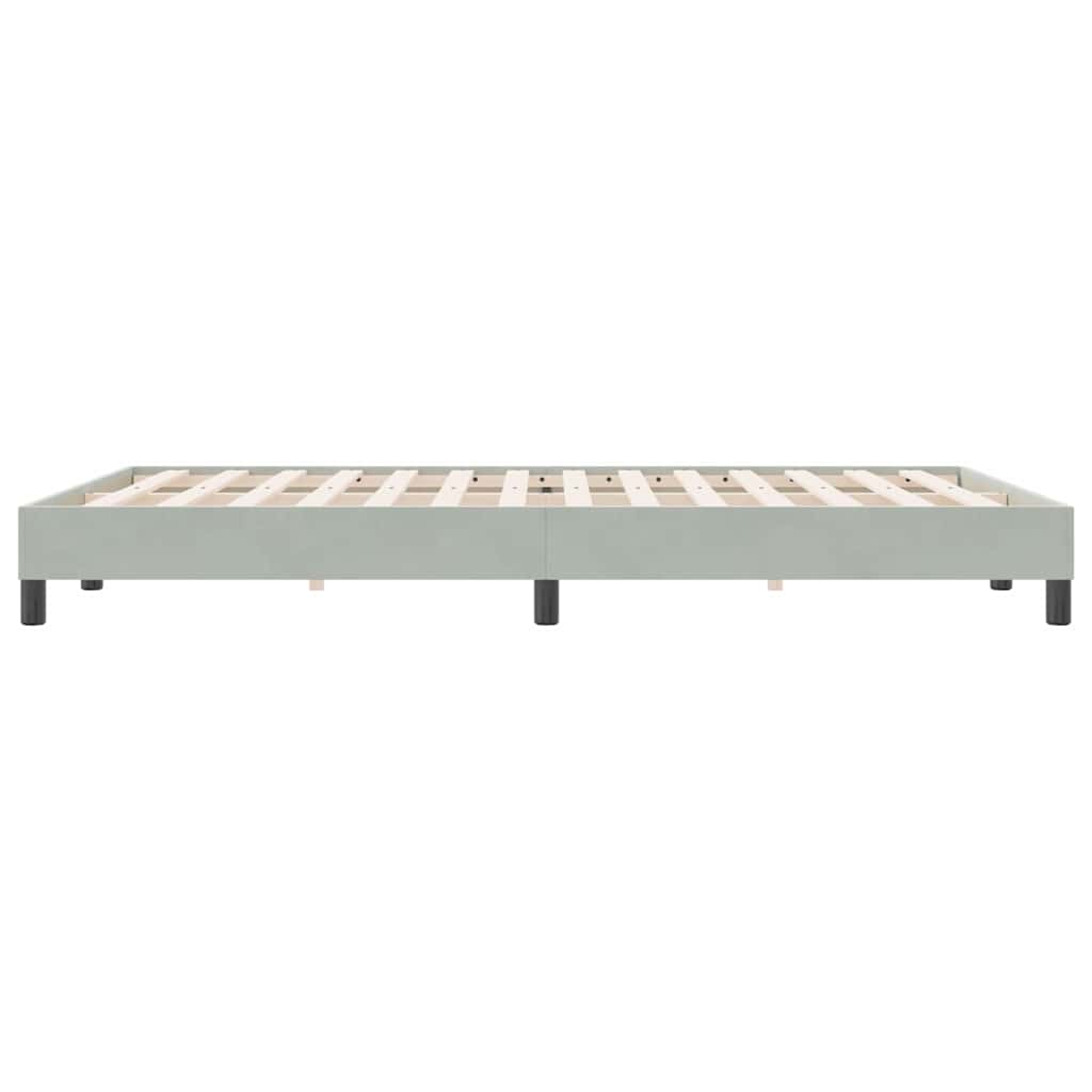 vidaXL Łóżko Box Spring bez materaca Jasnoszary 140x220 cm Aksamit