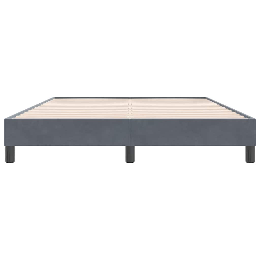 vidaXL Łóżko Box Spring bez materaca Ciemnoszary 140x220 cm Aksamit