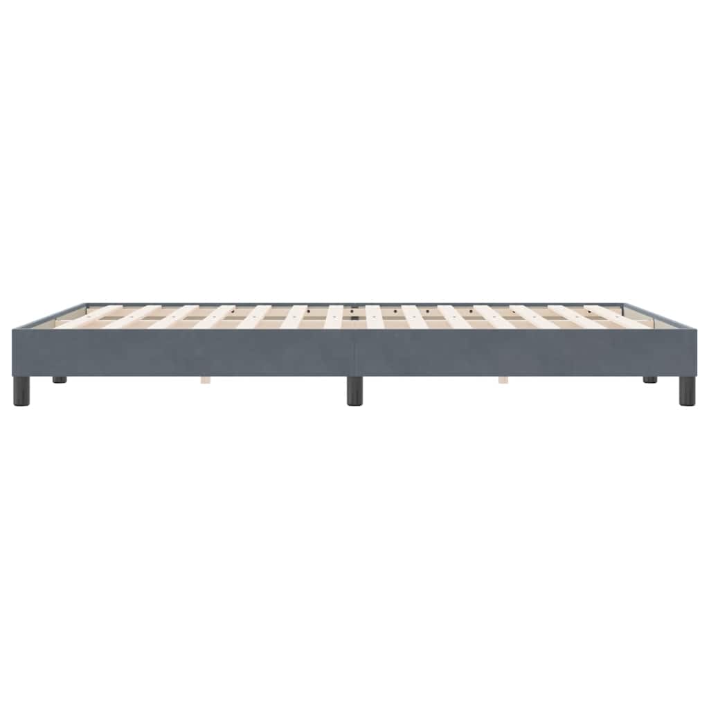 vidaXL Łóżko Box Spring bez materaca Ciemnoszary 140x220 cm Aksamit