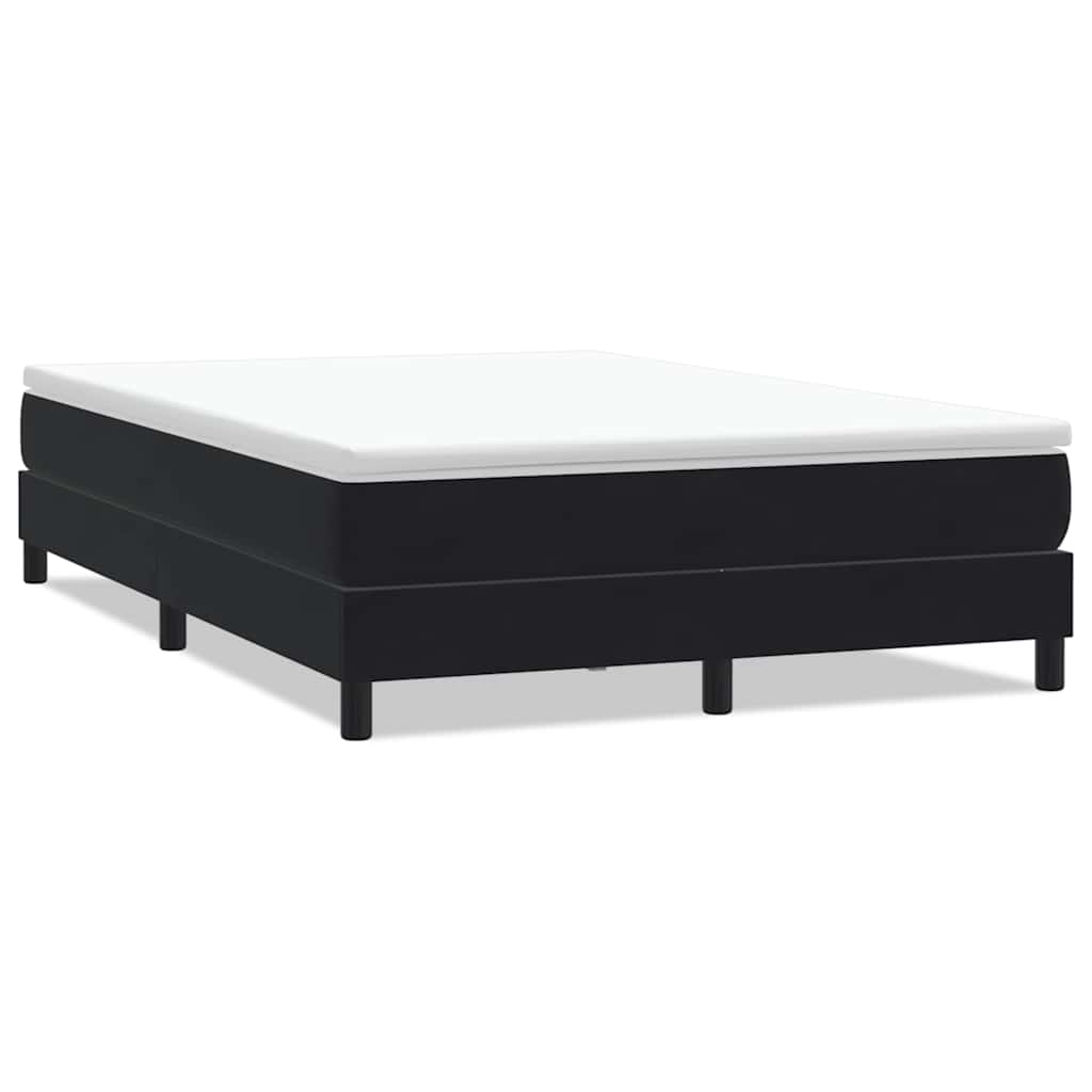 vidaXL Łóżko Box Spring bez materaca Czarne 140x220 cm Aksamit