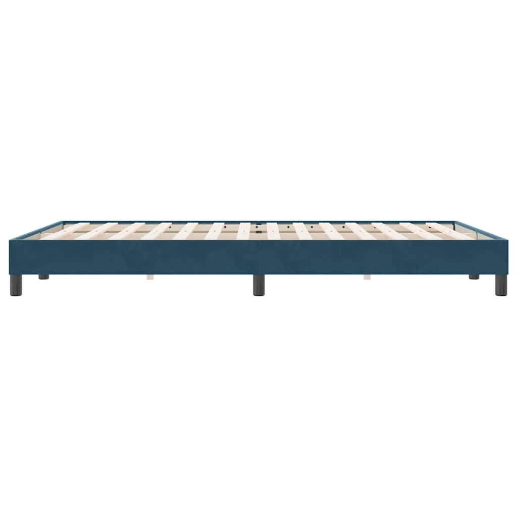 vidaXL Łóżko typu Box Spring bez materaca Ciemnoniebieskie 140x220 cm