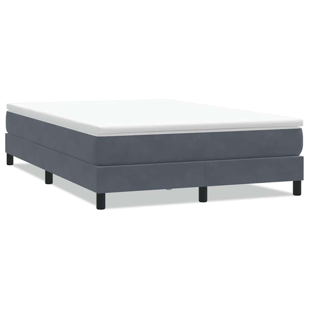 vidaXL Łóżko typu Box Spring bez materaca Ciemnoszary 160x220 cm