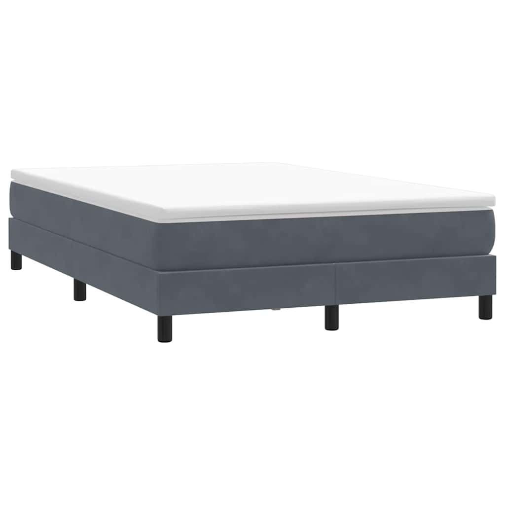 vidaXL Łóżko typu Box Spring bez materaca Ciemnoszary 160x220 cm
