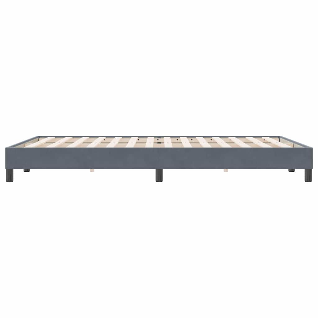 vidaXL Łóżko typu Box Spring bez materaca Ciemnoszary 160x220 cm