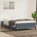 vidaXL Łóżko typu Box Spring bez materaca Ciemnoszary 160x220 cm