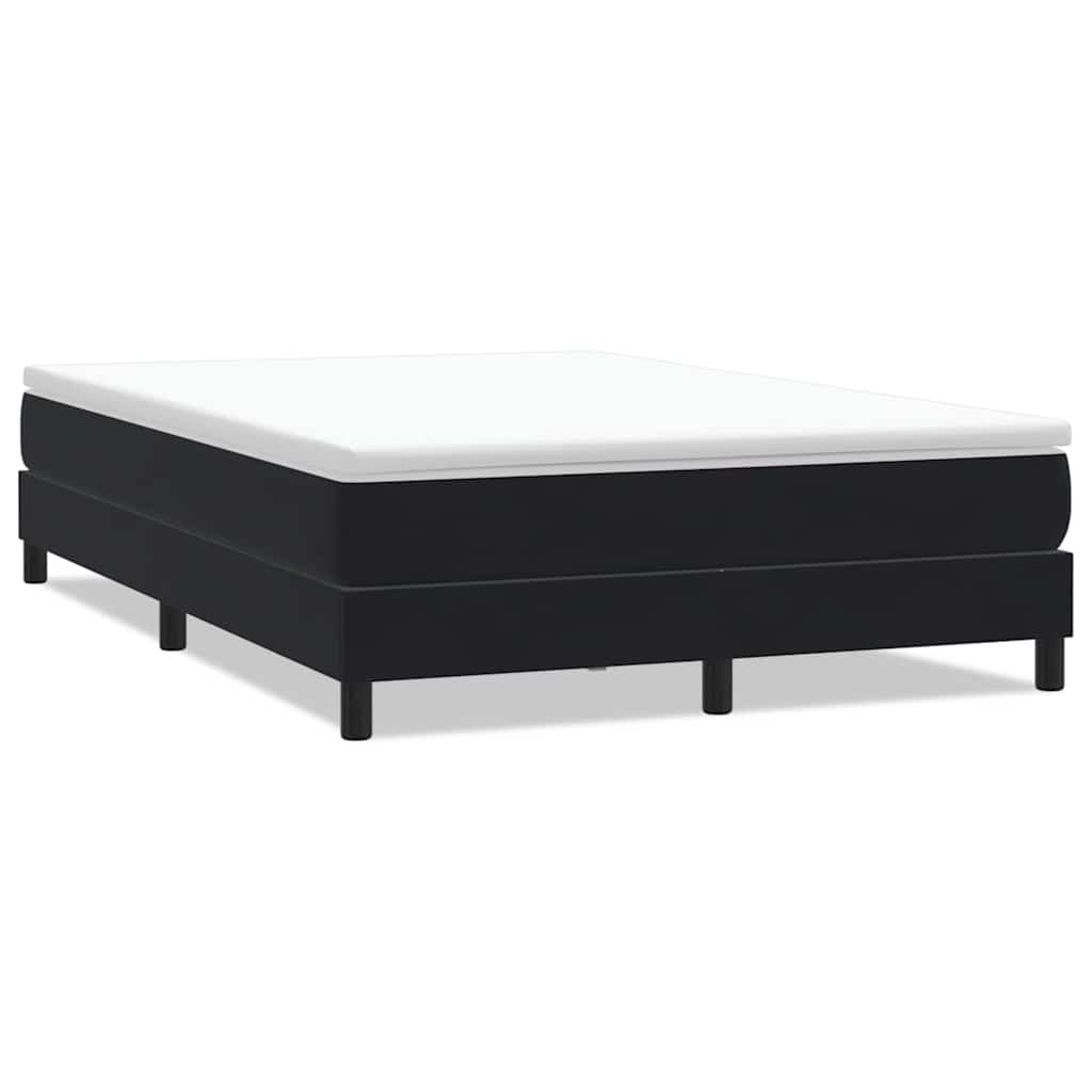 vidaXL Łóżko Box Spring bez materaca Czarne 160x220 cm Aksamit