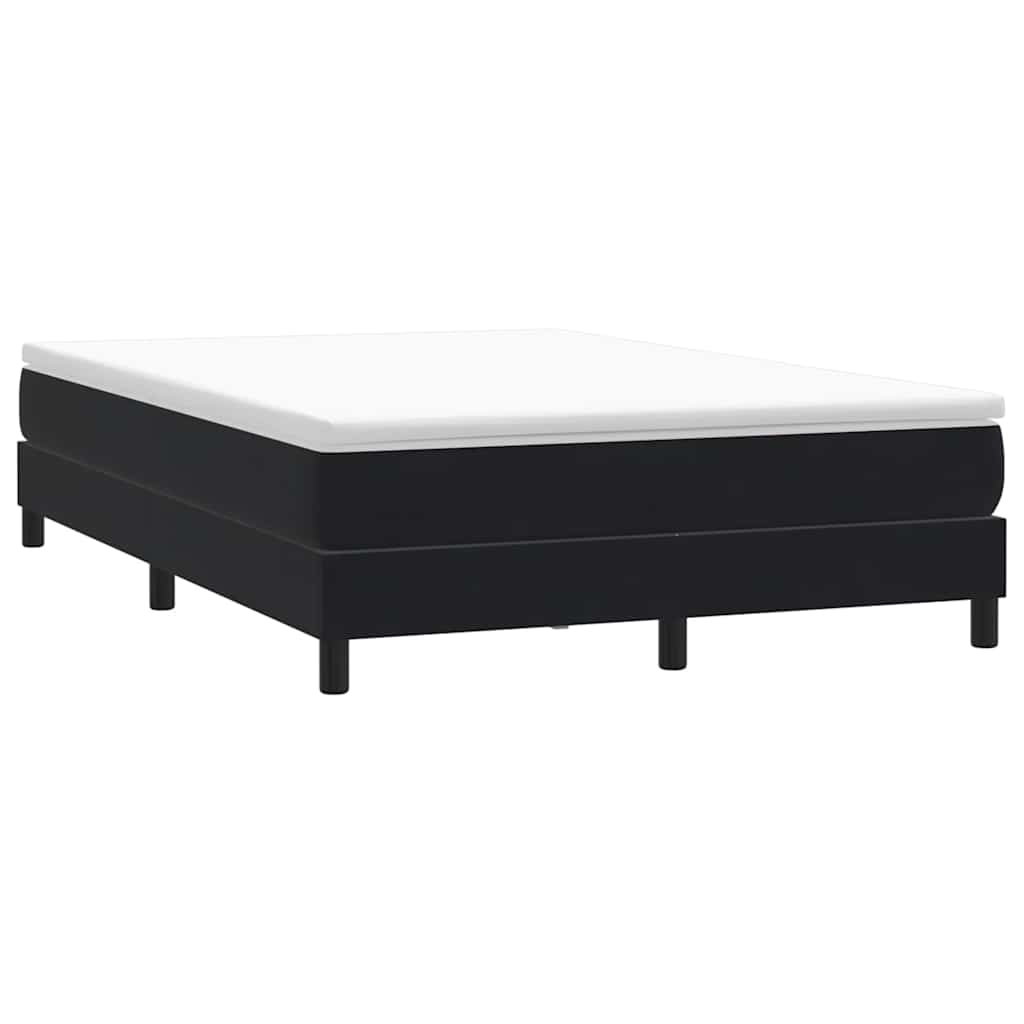 vidaXL Łóżko Box Spring bez materaca Czarne 160x220 cm Aksamit