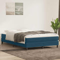 vidaXL Łóżko typu Box Spring bez materaca Ciemnoniebieskie 160x220 cm