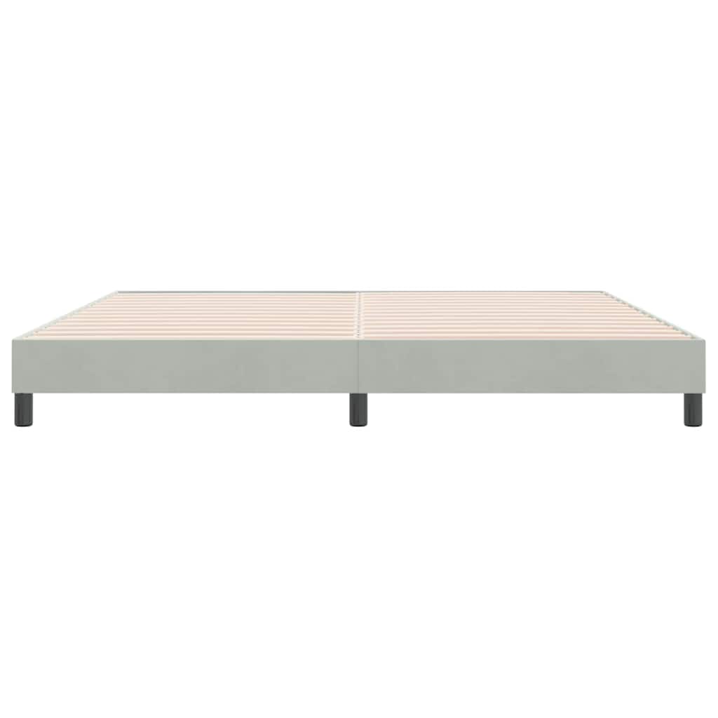 vidaXL Łóżko Box Spring bez materaca Jasnoszary 180x220 cm Aksamit