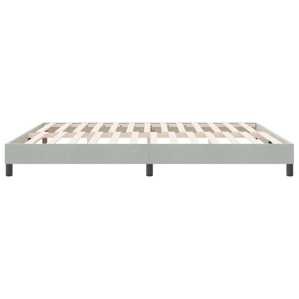 vidaXL Łóżko Box Spring bez materaca Jasnoszary 180x220 cm Aksamit