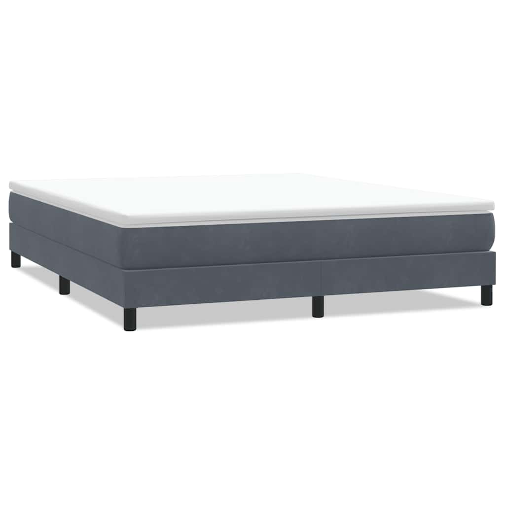 vidaXL Łóżko typu Box Spring bez materaca Ciemnoszary 180x220 cm