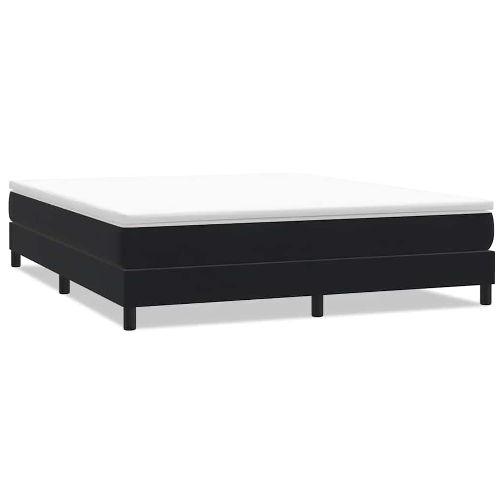 vidaXL Łóżko Box Spring bez materaca Czarne 180x220 cm Aksamit
