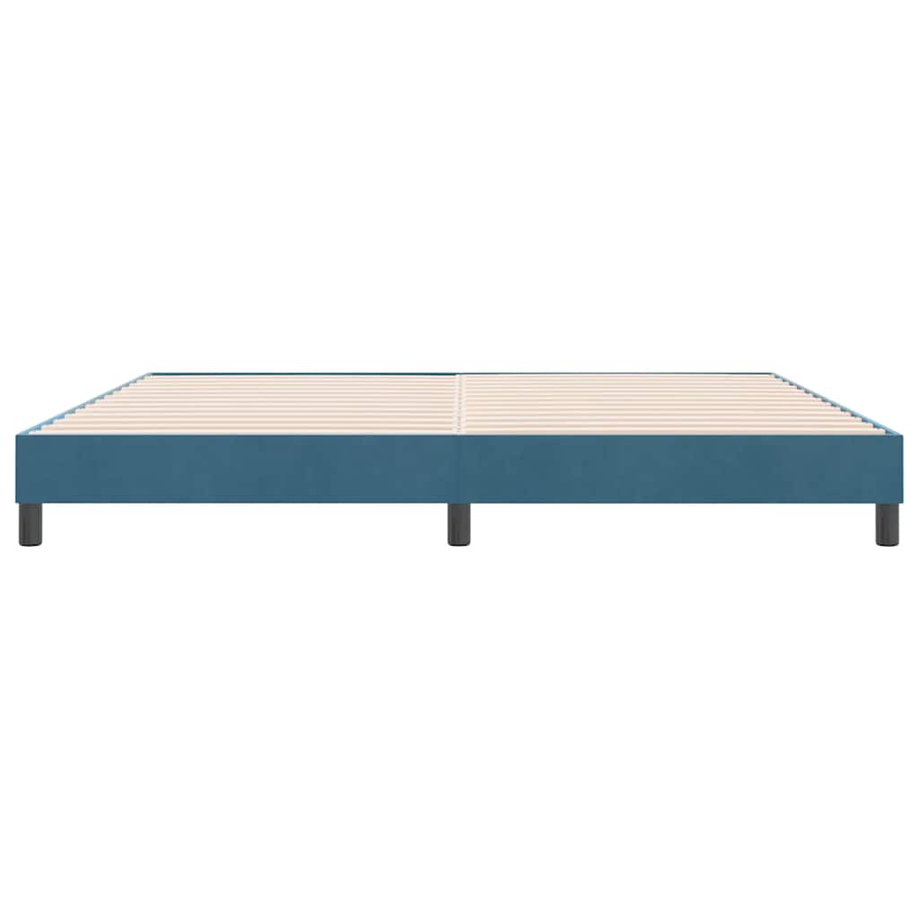 vidaXL Łóżko typu Box Spring bez materaca Ciemnoniebieskie 180x220 cm