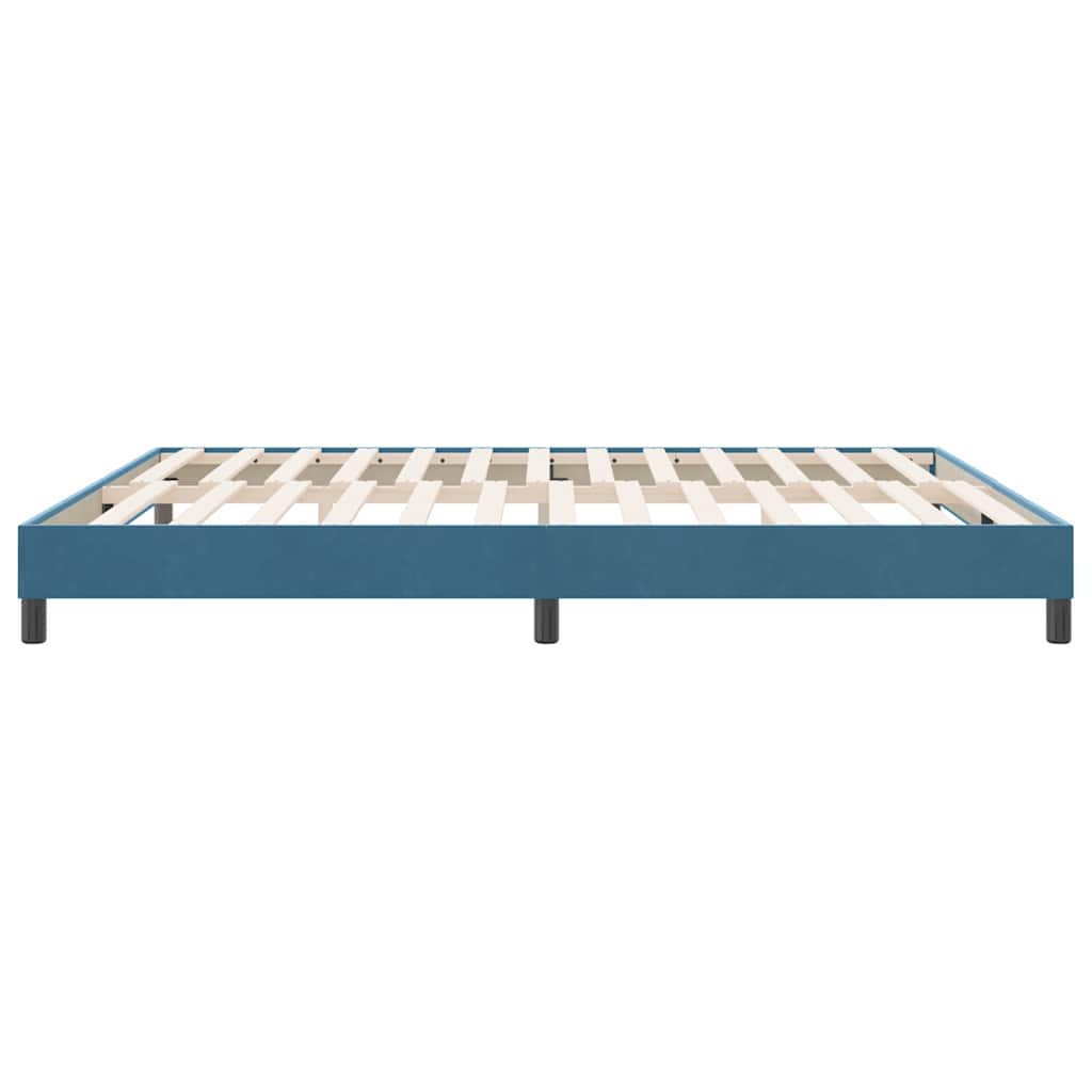 vidaXL Łóżko typu Box Spring bez materaca Ciemnoniebieskie 180x220 cm