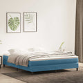 vidaXL Łóżko typu Box Spring bez materaca Ciemnoniebieskie 180x220 cm