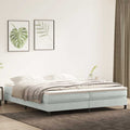 vidaXL Łóżko Box Spring bez materaca Jasnoszary 200x220 cm Aksamit