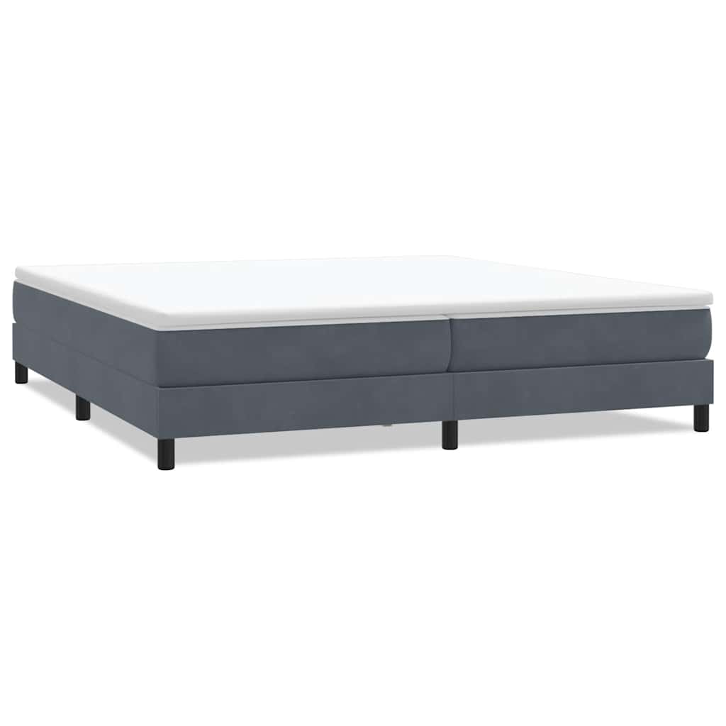 vidaXL Łóżko typu Box Spring bez materaca Ciemnoszary 200x220 cm