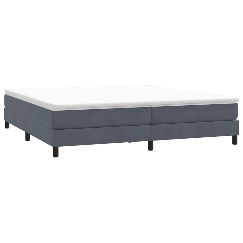 vidaXL Łóżko typu Box Spring bez materaca Ciemnoszary 200x220 cm