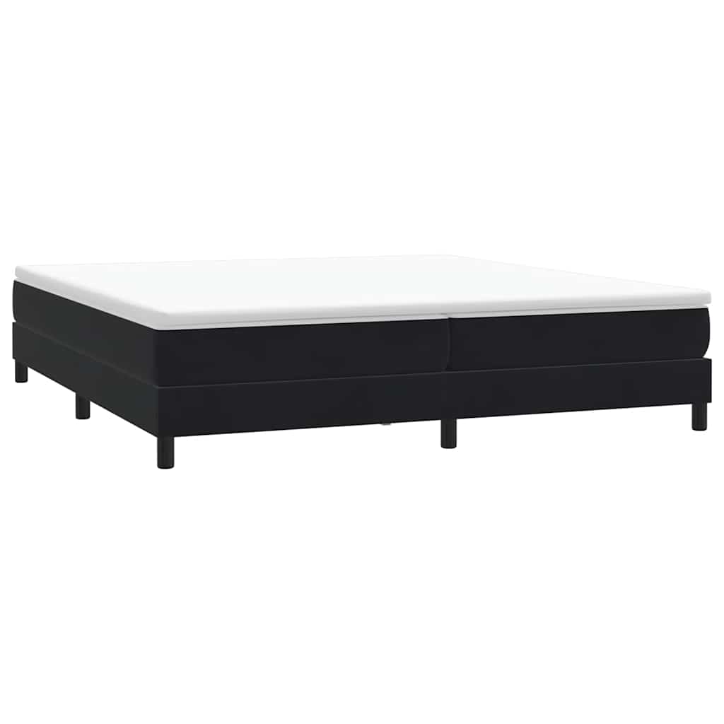 vidaXL Łóżko Box Spring bez materaca Czarne 200x220 cm Aksamit