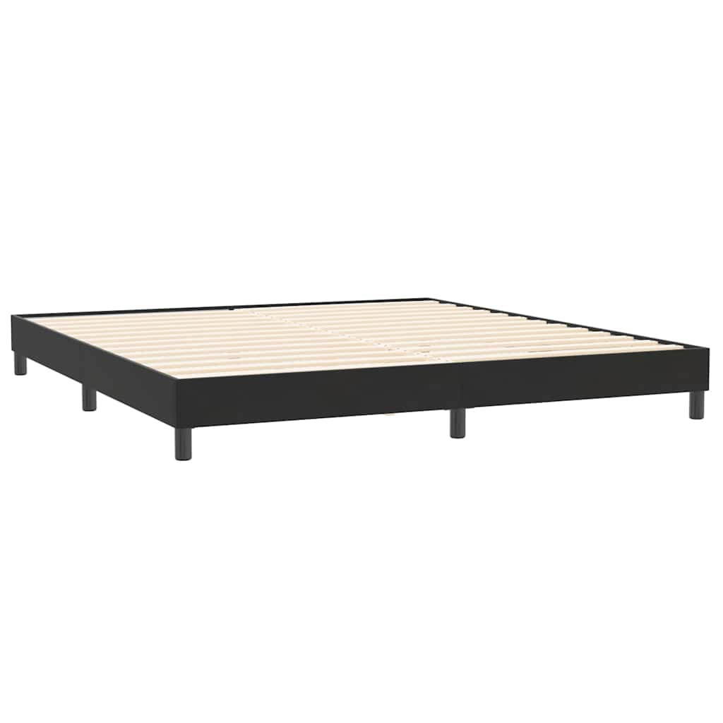 vidaXL Łóżko Box Spring bez materaca Czarne 200x220 cm Aksamit