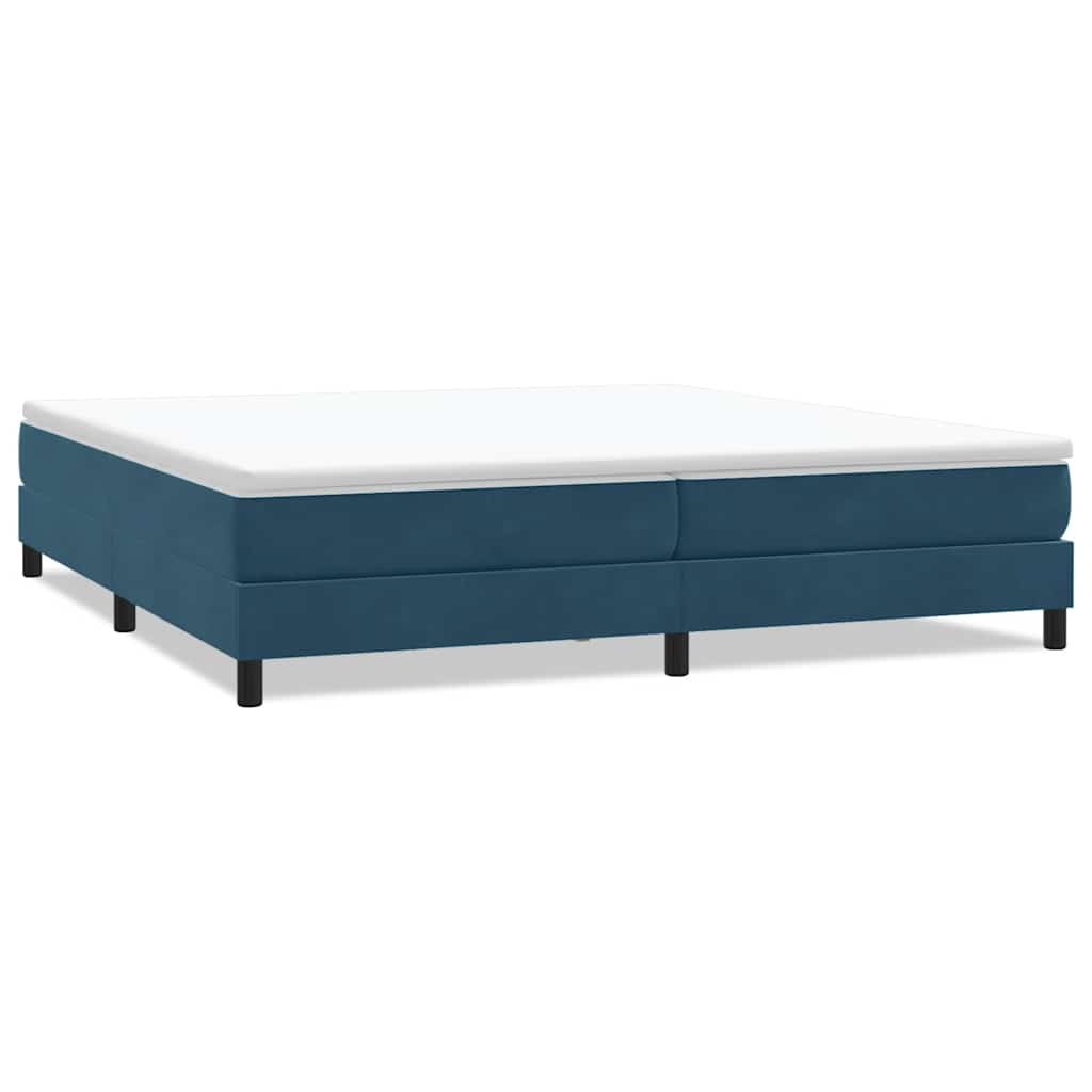 vidaXL Łóżko typu Box Spring bez materaca Ciemnoniebieskie 200x220 cm