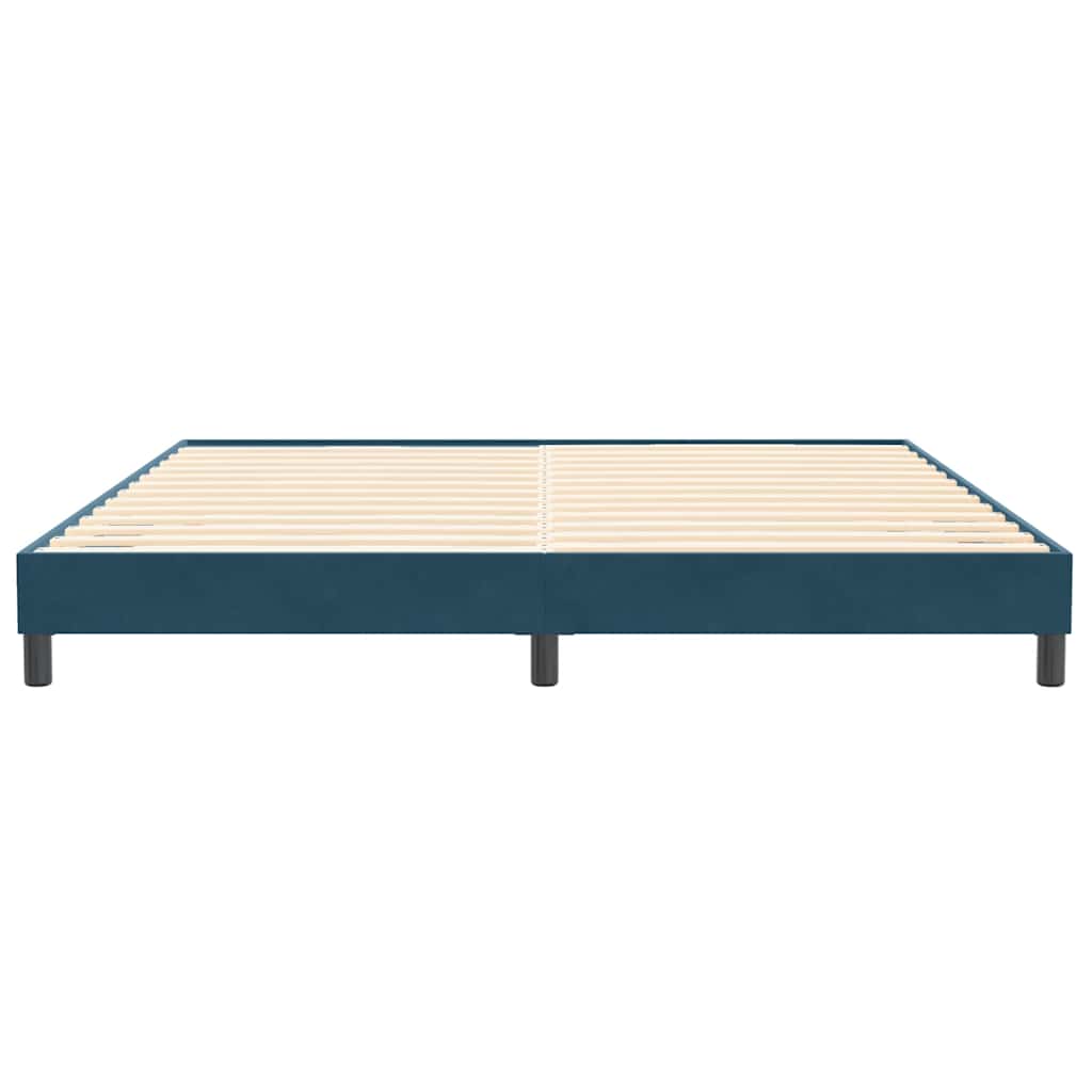 vidaXL Łóżko typu Box Spring bez materaca Ciemnoniebieskie 200x220 cm
