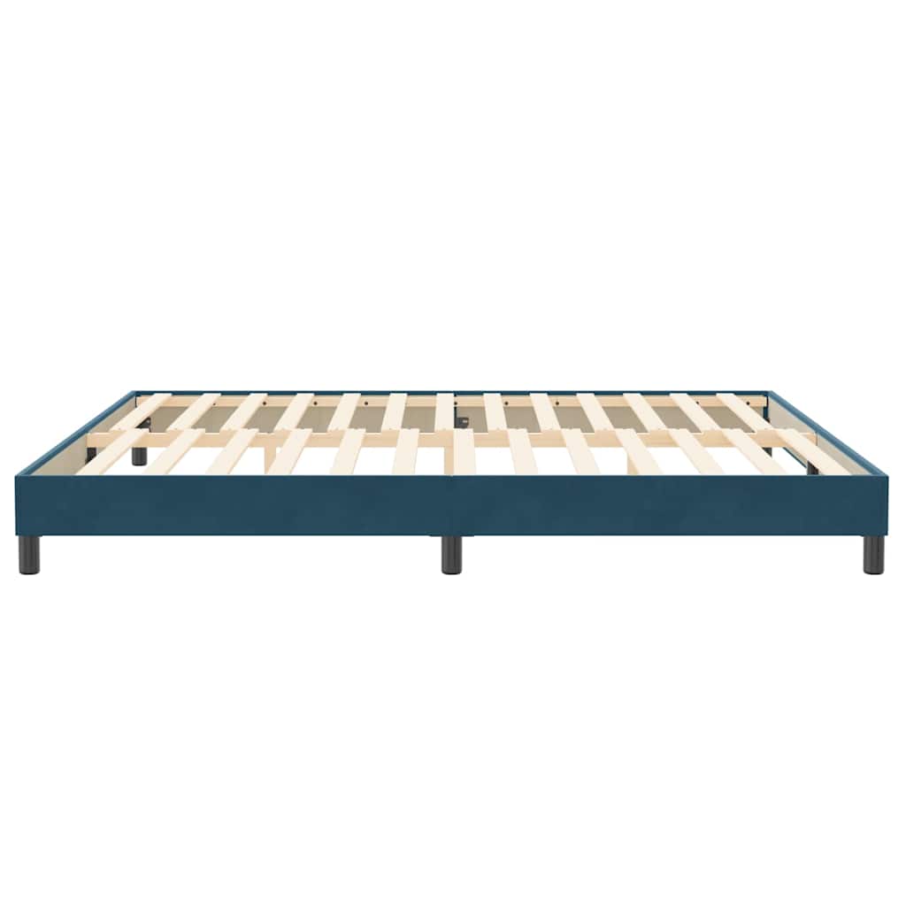 vidaXL Łóżko typu Box Spring bez materaca Ciemnoniebieskie 200x220 cm