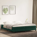 vidaXL Łóżko typu Box Spring z materacem Ciemnozielone 180x220 cm