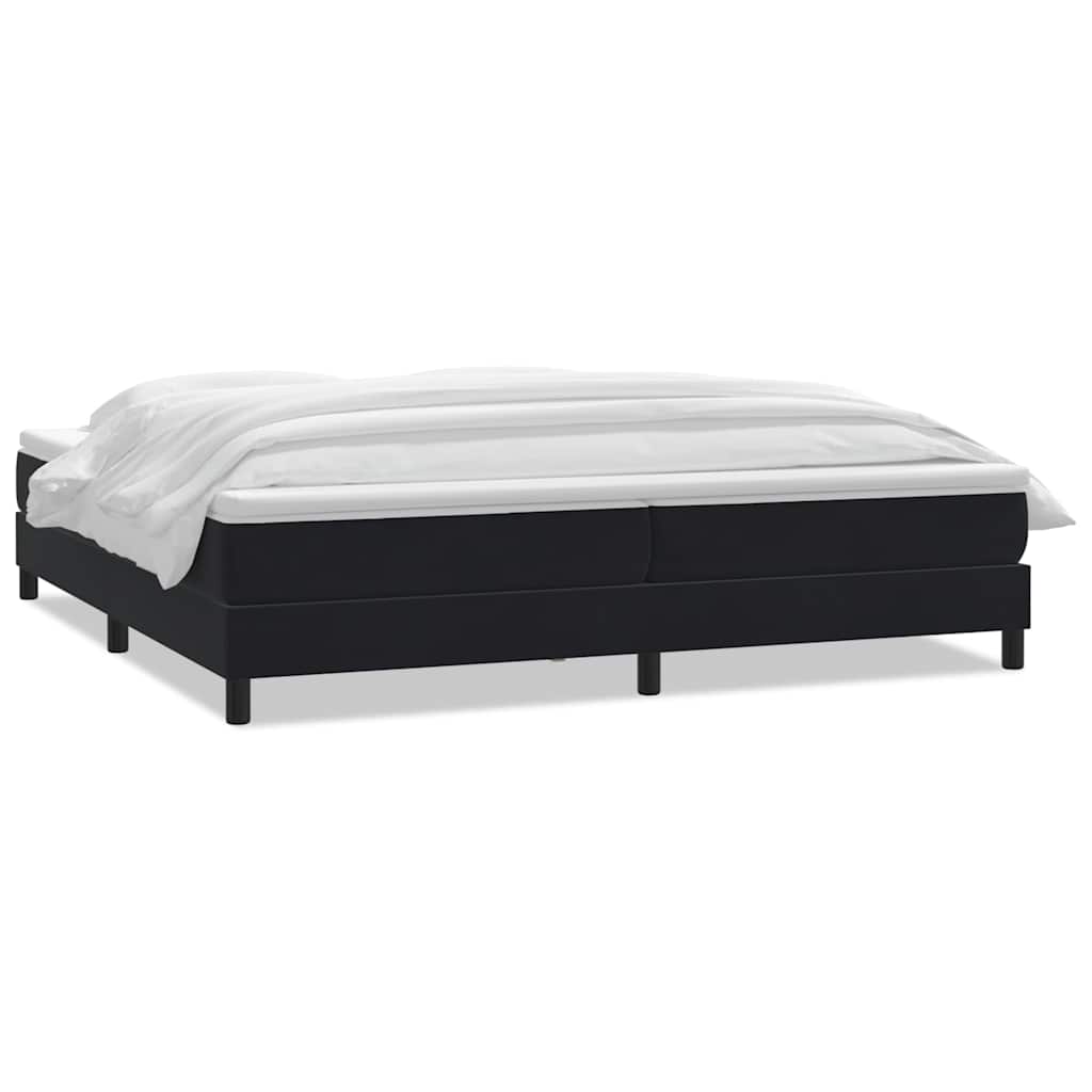 vidaXL Łóżko typu Box Spring z materacem Czarny 200x220 cm Aksamit