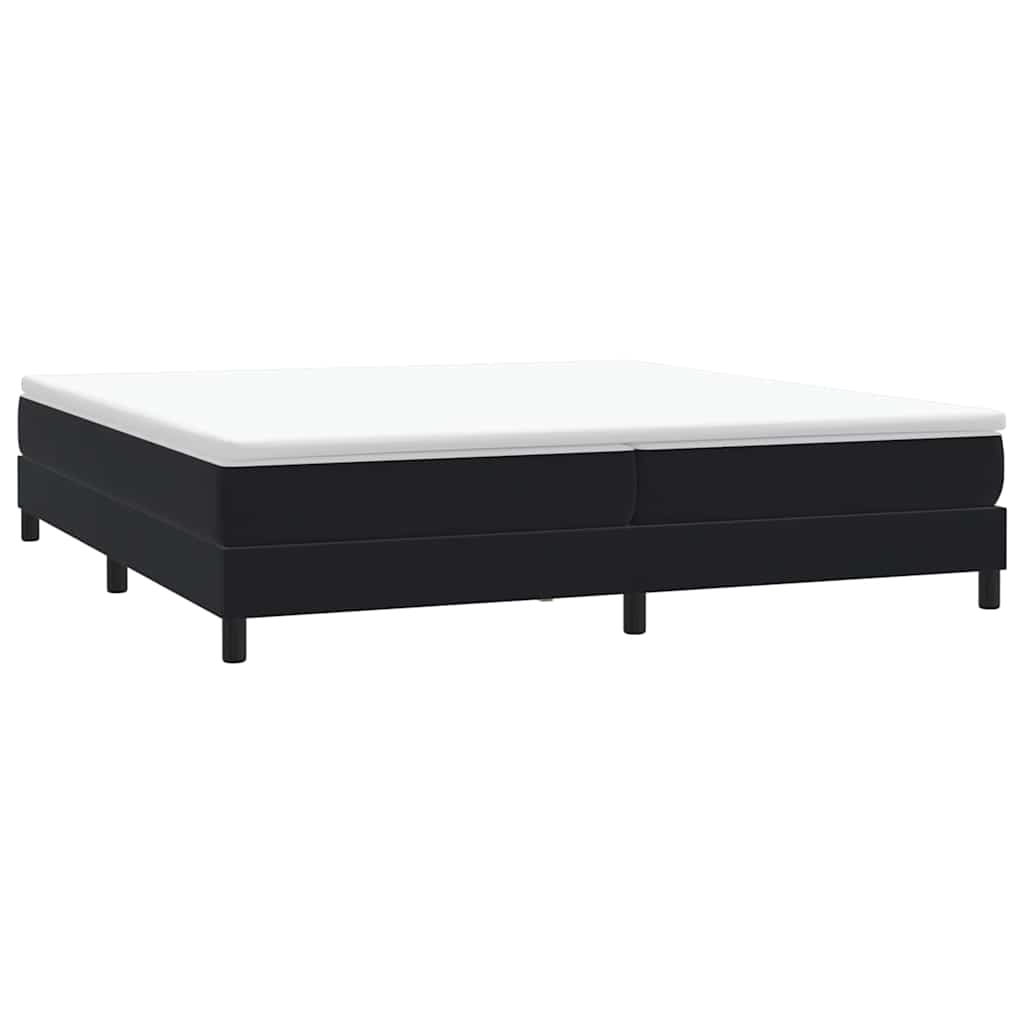 vidaXL Łóżko typu Box Spring z materacem Czarny 200x220 cm Aksamit