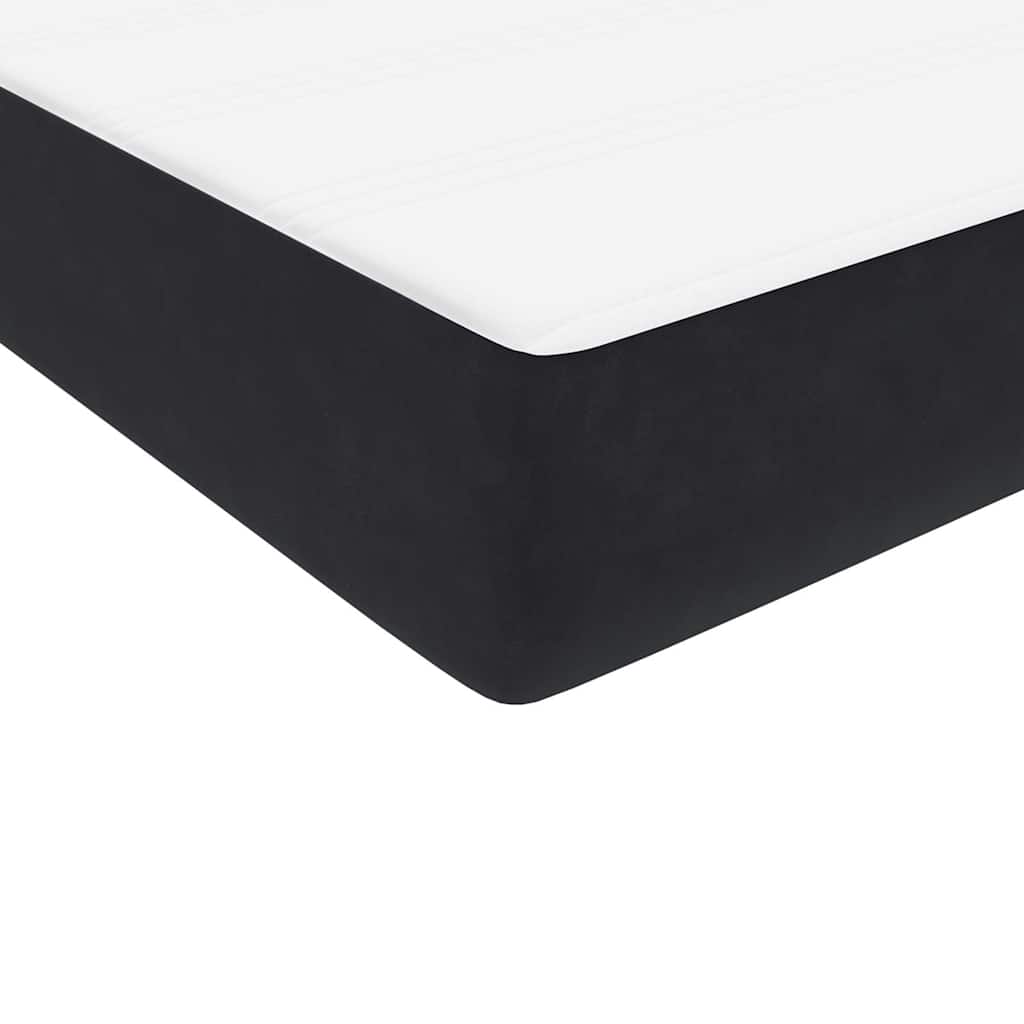 vidaXL Łóżko kontynentalne z materacem, czarne, 80x220 cm