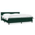 vidaXL Łóżko typu Box Spring z materacem Ciemnozielone 180x220 cm