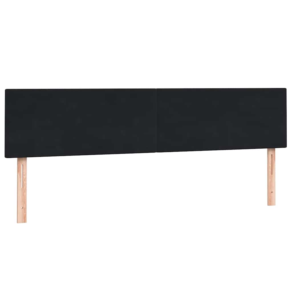vidaXL Łóżko typu Box Spring z materacem Czarny 200x220 cm Aksamit
