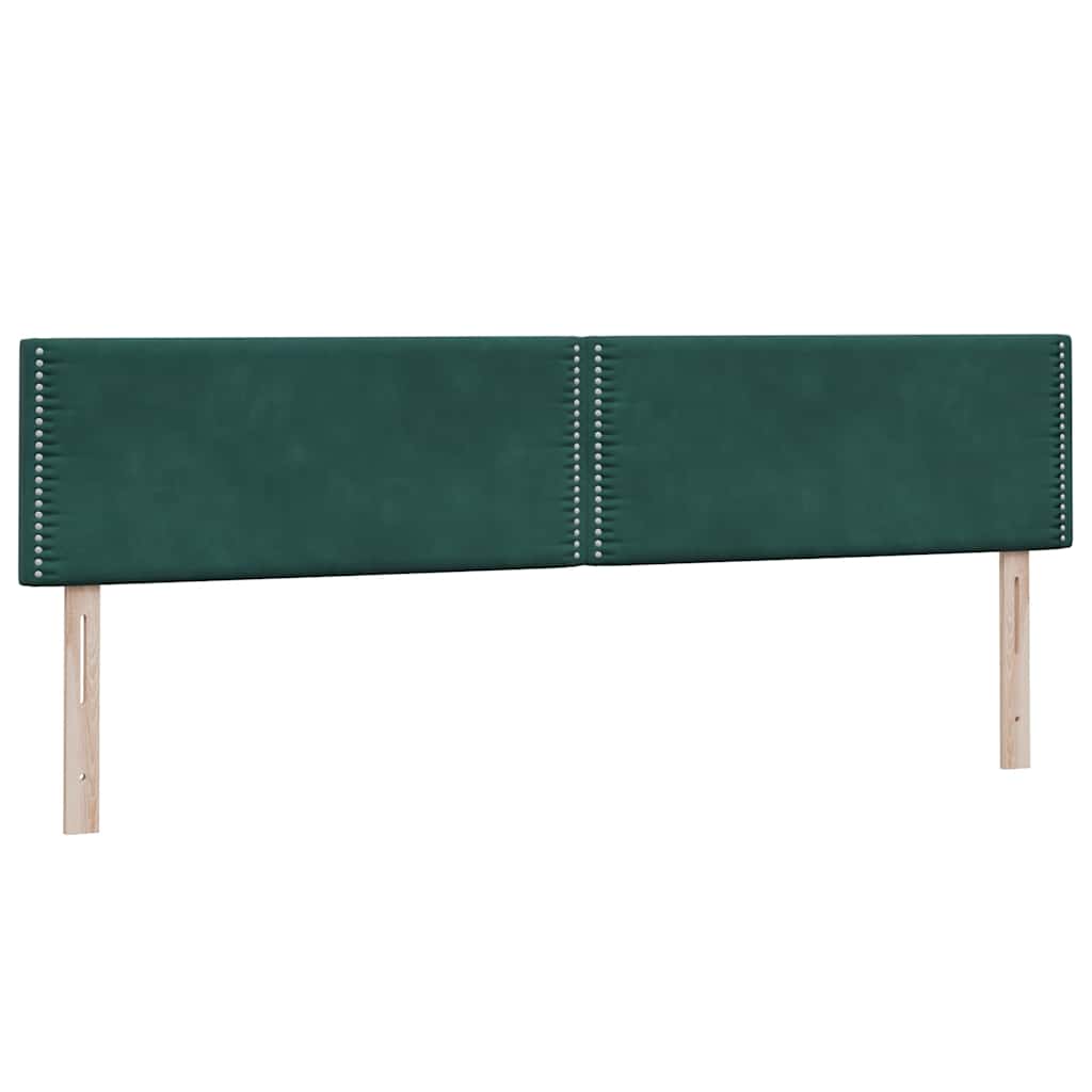 vidaXL Łóżko typu Box Spring z materacem Ciemnozielone 180x220 cm